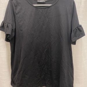 Black ruffled SHEIN tee